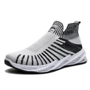 Barabeth Men'S Fashion Mesh Breathable Lightweight Stripe Sneakers