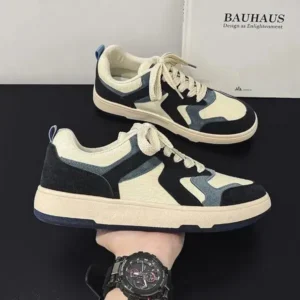 Barabeth Men'S Fashion Color Block Canvas Sneakers