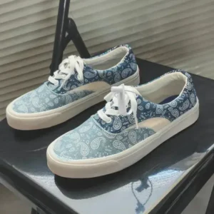 Barabeth Vintage Breathable Printed Canvas Shoes