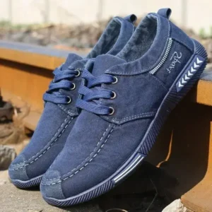 Barabeth Men Casual Breathable Low Top Canvas Shoes