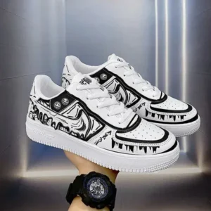 Barabeth Men Fashion Graffiti Breathable Sneakers