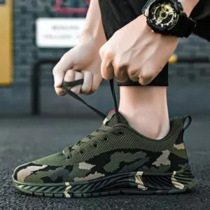 Barabeth Men'S Casual Mesh Breathable Camouflage Sneakers