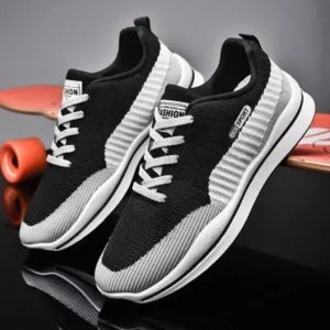 Barabeth Men'S Casual Color-Block Mesh Breathable Soft-Soled Sneakers