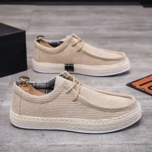 Barabeth Men'S Fashion Breathable Stripe Canvas Shoes